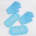 Minkissy Moisture Gloves & Sock Set | Gel Heel Socks & Spa Gloves for Dry Cracked Skin - Sky Blue - Buy Online on GoSupps.com