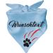 Personalized Little Fratz Dog Triangular Scarf - Light Blue (55 cm) - Custom Motif Available - Buy Online on GoSupps.com