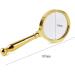 Handheld Reading Magnifier Metal Handle Gold Suitable for The Elderly Reading Newspaper Lens 8X Made in China - Buy Online on GoSupps.com