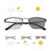 LJIMI Spring Hinges Photochromic Progressive Multifocus Transition Reading Glasses Blue Light Blocking Multifocal Eyeglasses Black 3.5 x