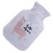 Hot water bottle with fleece alpaca cover Hot water bottle for pain relief neck headaches cozy nights 500 ml
