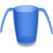Ornamin Two Handled Mug 220 ml Blue with Spouted Lid - Small Opening | Ergonomic Plastic Mug for Shaky Hands | Drinking Aid Cup for Care - Feeding Cup - Buy Online on GoSupps.com
