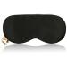 Starly 100% Silk Sleep Mask Sleeping Eye Cover Soft Light Blocking Blinders Adjustable Strap Blindfold for Women/Men/Kids (Black)