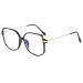 Suertree Blue Light Filter Distance Glasses Lightweight Nearsighted Glasses Fashion Myopia Glasses TR90 for Women Men Black -0.5x