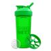 Shakenext |Proteinshaker bottle 700ml with mixing ball stainless steel + blender for fitness protein & protein shakes - discharge -proof lid with loop dishwasher -safe fits in cup holder (green) Special |Green