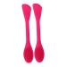 FRCOLOR 2pcs Silicone Cleaning Brush Silicone Facial Massager Silicone Cleanser Silicone Facial Scrubber Scrubber Massager Silicone Facial Bristle Brush Handheld Manual Rosy 16.5*3cm