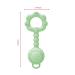 WHOZU Silicone Baby Teether Rattle Toy for Infants 0-18 Months | Soft and Flexible Teething Toy for Boys and Girls - Green - Buy Online on GoSupps.com