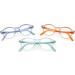 Contacta Jelly Reading Glasses for Men & Women - Blue +1.00 Diopter Half-Transparent Glossy Flex Sticks Includes Glasses Case - Lightweight | Shop Internationally - Buy Online on GoSupps.com