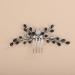 Chargances Bridal Black Crystal Teardrop Hair Comb Wedding Rhinestone Hair Side Comb Fashion Handmade Hair Accessories for Prom Flower Girl Headpieces - Buy Online on GoSupps.com
