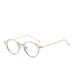 SERONI Ultra-Light Round Tr90 Frame Blue Light Blocking Glasses for Women Men Anti UV Ray Computer Reading Glasses Glod-clear 46 Millimeters