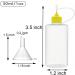 12 Pcs 1oz Precision Applicator Bottles with Mini Funnels - Ideal for Paint, Quilling, Crafts - Multicolor Lids - Buy Online on GoSupps.com