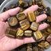 17mm-22mm Natural Polished Tiger Eye Yellow Quartz Cube Crystal Tumbled Stone 10pc - Buy Online on GoSupps.com