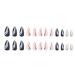 Justotry 24pc Almond Fake Nails Short Pink French Press On Stiletto Nails with Gold Swirl Acrylic Fingernails for Women - Buy Online on GoSupps.com
