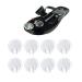 10PCS Men Women Silicone Gel Clear Sandal Thong Toe Protectors Pad Sandal Flip-Flop Toe Guards Cushions (B)
