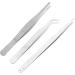 EPASHA 3 in 1 Stainless Steel Tweezers Set - Precision Straight Flat & Angle Head Tweezers for Perfect Grooming - International Shipping Available - Buy Online on GoSupps.com