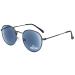 Practical metal reading glasses / aid with sun protection LOKI in trendy panto shape + 1.00 dpt