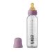 BIBS Baby Glass Bottle. Anti-colic. Round Natural Rubber Latex Nipple. Supports Natural Breastfeeding 225 ml Mauve Mauve Complete Set - 225 ml