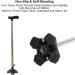 Sgnsvj Non-Slip Four-Base Cane Tip Self-Standing Four-Base 4- Replacement Foot for Cane Four-Legged Cane Foot Cover 2 PCS - Buy Online on GoSupps.com