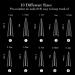 Shop No Lifting 1200PC C Curved Long Stiletto False Nails | 10 Sizes Half Cover Acrylic French Nail Tips for Nail Art & DIY Decor - Clear - Buy Online on GoSupps.com