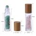 10ml Clear Glass Roll-on Bottles with Gemstone Roller Balls & Healing Crystals - Essential Oil Bottles with Bamboo Lids - 10 Pieces Set - Buy Online on GoSupps.com