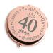 40th Birthday Gifts for Women Crown Lover Rose Gold Travel Cosmetic Mirror 40 and Fabulous Queen Birthday Sassy Classy Unique Gifts for Women Turning 40 for Birthday Gifts