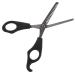 Bstepompre Stainless Steel Blade 6.3 Inch Thinning Shear Scissors Silver+Black