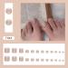 SINLOV Square Fake Toenails Nude Pink Print on False Toe Nails Short Full Cover False Artificial Toenails Nails for Women and Girls - Buy Online on GoSupps.com