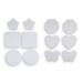 Craft Supply Plastic Canvas Circle, Square, Heart, Star, Flower, & Butterfly - Variety Pack -2.25 inches to 4.25 inch es- 12 Piece - 2 Each of Shape
