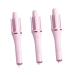 FOMIYES 3pcs Abs Hair Curlers Pink Automatic Curling Iron Curler Nylon 32.50X5.50X5.50CMx3pcs Pinkx3pcs