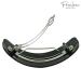 Parcelona French Curved Extra Large Glossy Black Celluloid Acetate Hair Clip Barrette for Thick Hair - Buy Online on GoSupps.com