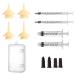 Vibury Mini and Nipple with Syringes 12 Pieces Pet Feeding Silicone Nipple Syringes for Puppy Dog Cat or Other Pets