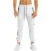 PIDOGYM Men's Slim Striped Athletic Jogger Pants, White, Size Medium - Buy Online on GoSupps.com