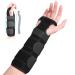 Carpal Tunnel Splint Brace Adjustable Night Sleep Wrist Support Brace with Aluminum Bar Hand Support Wrist Splint for Men Women Tendinitis Arthritis Joint Pain Relief Fits Left and Right Hand
