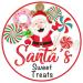 Santa's Sweet Treats Christmas Stickers Labels Seals Baking Cones Kids gift