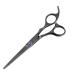 PRETYZOOM 6.0 Inches Haircut Hairdressing Professional Barber Salon Tool for Flat Bangs Hair Thin Shears (Black Flat Shears)