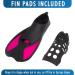Comfecto Swimming Fins - X-Small Short Floating Training Fins for Kids and Adults in Rose Red - Ideal for Swimming, Diving, Snorkeling & Watersports - Buy Online on GoSupps.com