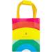 Rainbow Paper Birthday Treat Bags with Handles - Pack of 8 | Ideal for Party Favours and Cake - Buy Online on GoSupps.com