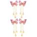 minkissy 2 Pairs tassel long tassels dense decorate girl hair clips jeweled hair clips barrettes for thick hair Accessories hairpin aesthetic hair accessories walk jewelry clip child Hanfu