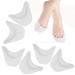 Jpyh toe protection silicone soft silicone pads anterior foot pads ballet shoe foot cover toe support 3 pairs white (male and female)