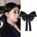 Wendalern Satin Bow Ponytail Holder Black Big Hair Bows Clips Vintage Bow Hair Clip Barrettes Satin Ribbion Bowknot Clip Headpiece Silk Bowknot Hair Accessories for Women and Girls - Buy Online on GoSupps.com