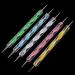 Brussels 08 x 5 pieces double-sided nail point drilling pencils marble pencils nail art dot DIT DIY manicure polish pen random color of random choice of colors