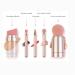 5 in 1 Portable Retractable Makeup Brush Set - Foundation Eyebrow Lip Eyeshadow & Loose Powder Tools | International Shipping Available - Buy Online on GoSupps.com