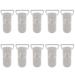 10Pcs Baby Kids T-Shape Plastic Pacifier Clips Soother Dummy Style Holder White