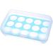 Mikikit Refrigerator Egg Container 15 Egg Clear Container Acrylic Organizer Containers for Food Fridge Memory Refrigerator Blue medium - Buy Online on GoSupps.com