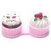Danlai Pink Cake Shape Contact Lens Case - Cute Portable Cartoon Holder for Glasses & Lenses - Buy Online on GoSupps.com