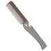 Stainless Steel Folding Comb  Pocket Comb for Men and Women  Black