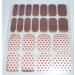 Chix Nails Polka Dot Minx Vinyl Foils Nail Wraps in Red on Silver - Trendy Style for Fingers and Toes - Buy Online on GoSupps.com
