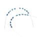 1 Pack Temporary dental decorations with metal wires metal brackets and orthodontic ligatures props for orthodontists to explain props for dental students to practice. (blue)