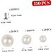 TEHAUX 150 Pairs Pearl Rivets Decor Simulation Pearls Beads Fake Pearl Studs Imitation Pearls Suite Bride - Buy Online on GoSupps.com