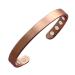 Copper Bracelet for Men and Women 99.9% Pure Copper Bangle 6.8" Adjustable for Arthritis with 8 Magnets for Effective Joint Pain Relief, Arthritis, RSI, Carpal Tunnel Plain design